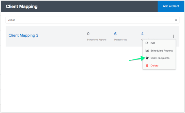 client mapping client recipients