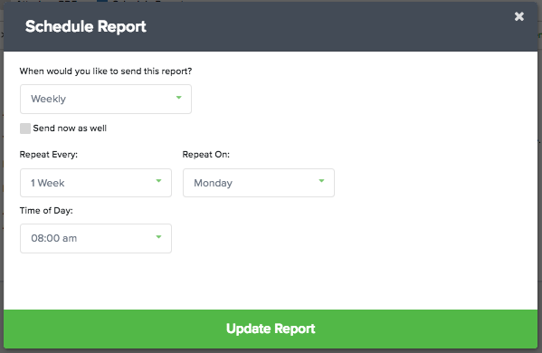 client reports schedule report