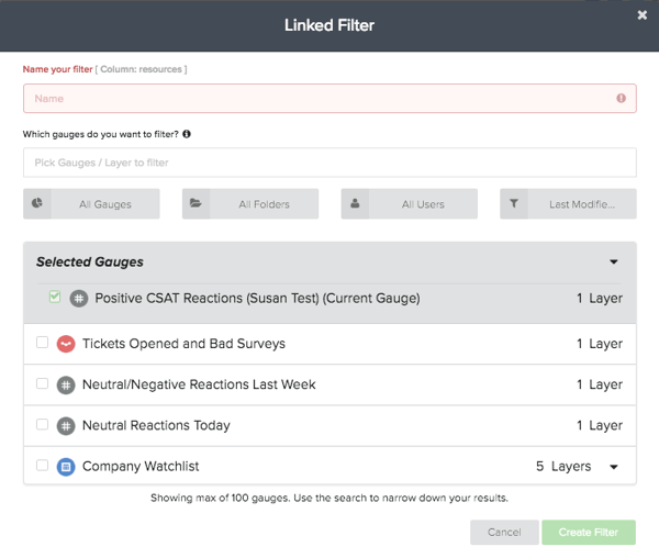 linked filter prompt